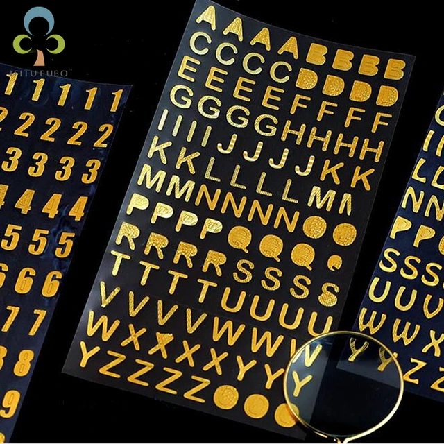 Mini Letter Metallic Sticker Gold Sliver Alphabet Number 0-9 Stickers  Uppercase A To Z Stickers Resin Craft Supplies 3mm - AliExpress