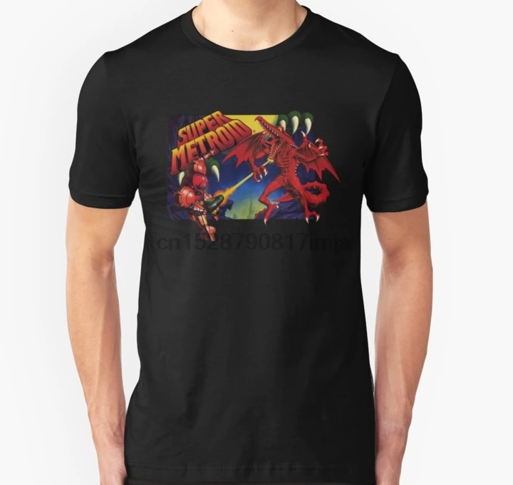 Мужская футболка Super Metroid Box Art унисекс wo тройники топ | одежда