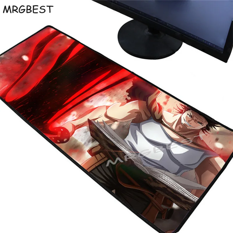 

MRGBEST Black Clover Anime Large Mouse Pad Gamer Computer Mousepad Anti-slip Natural Rubber Gaming Mouse Mat Xxl 90x40/80x30mm
