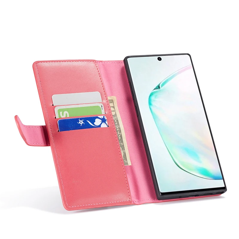 Магнитный кожаный чехол для samsung Note 10 Plus 9 8, кошелек на молнии, флип-чехол для телефона samsung Galaxy S10 S9 S8 Plus S7