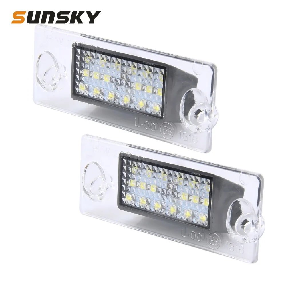 For Audi A4 License Plate Light 2W 120LM 18 SMD 3528 LED License Plate