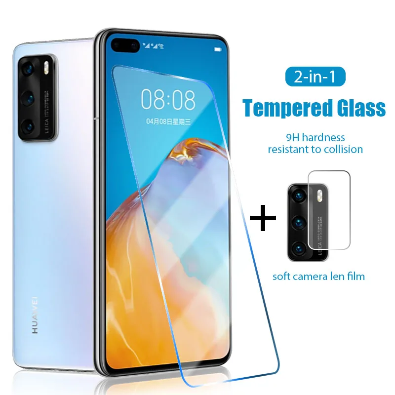 Закаленное стекло 2 в 1 для Huawei Y5 Y6 Y7 Prime 2018 Защитное задней камеры Y9 Pro 2019|Защитные