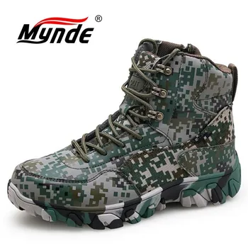 

Military Tactical Mens Boots Special Force Leather Waterproof Desert Boots Combat Ankle Boot Army Work Men's Shoes Size 39-47