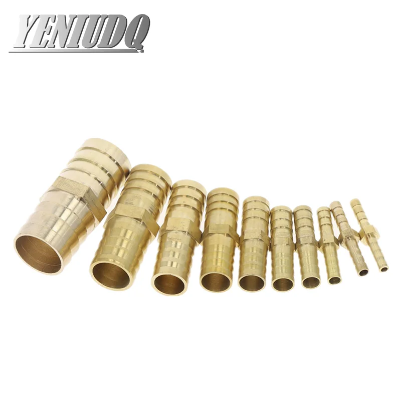 Brass Straight Hose Pipe Fitting Equal Barb 4mm 5mm 6mm 8mm 10mm 12mm 16mm 19mm 25mm Gas Copper Barbed Coupler Connector Adapter