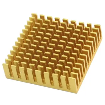

Gold Tone Aluminium 40mmx40mmx11mm Heatsink Cooling Cooler Fin for CPU