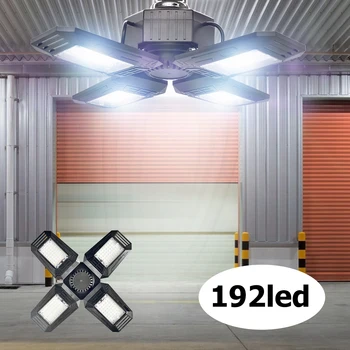 

AC 85-265V Folding Lamp E27 Deformable LED Light for Warehouse Workshop Garage Fan Shape Industrial Lighting