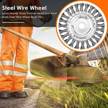 

Weed Brush Rotary Joint Twist Knot Steel Wire Wheel Brush Disc 10x125mm Landscaping Cutting Irrigation Machinery Accessories