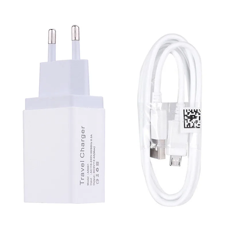 Настенное зарядное устройство с Micro USB-кабелем типа C для Samsung S8 S9 S7 A7 A10s M20 A50 A70 Huawei P