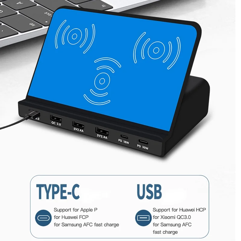 Быстрое зарядное устройство с несколькими USB портами 120 Вт|Зарядные устройства| |