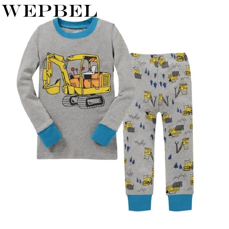 WEPBEL/пижамы для мальчиков; детская одежда для сна с динозавром; Рождественская одежда для малышей; комплект из 2 предметов со штанами