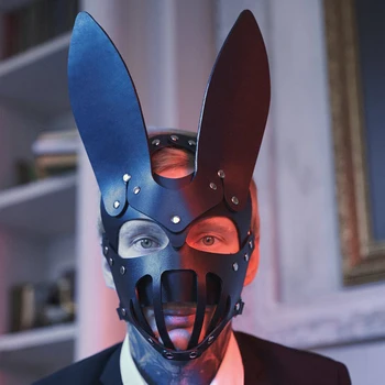 Male Female Sex Mask PU Leather Erotic Bdsm SM slave Flirting Blindfold Mask casplay Roleplay for Couple shame Mask Sex game 2