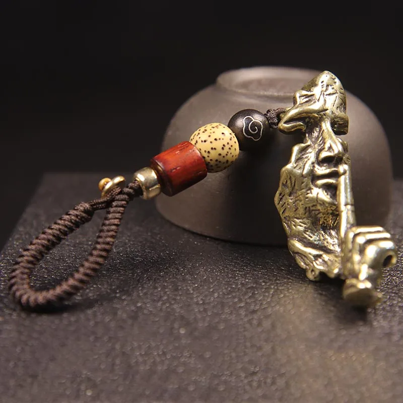 brass quiet keychain pendant (20)