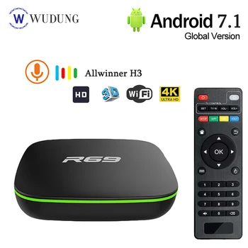 

High Quality R69 TV Box Android 7.1 Allwinner H3 Quad-Core 1G8G 2G16G 2.4GHz WiFi 1080P HD Home Smart Media Player Set Top Box
