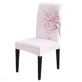 

Beautiful Cherry Tree Branches Chair Cover for Dining Room Chairs Covers High Back Living Room Chair Cover Sets for Home Kitchen