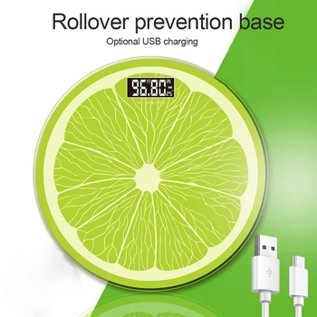 

Anti Stress Durable USB Charging Safe Digital Lemon Shaped Energy Saving Electronic Convenient Body Weight Scale Fitness