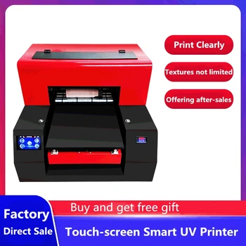 

New Type High-Precision A3 Mini Desktop Digital Automatic UV Flatbed Printer For T-shirt Case Multifunction Wood Glass Printing