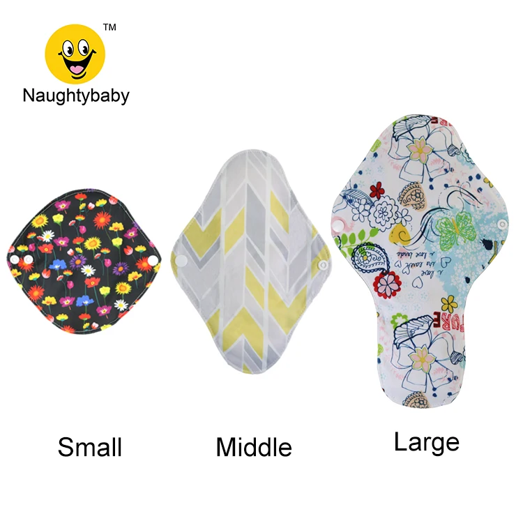 

Free Shipping Newest Menstrual Pad Mama Cloth Sanitary Bamboo Charcoal Reusable 60pcs/lot small middle large size