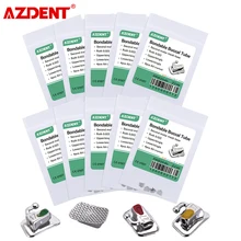 

AZDENT 10 Kits Dental Orthodontic Bondable Buccal Tube 1st / 2nd Molar Mesh Base Non-Convertible Single Tube Roth / MBT/Edgewise