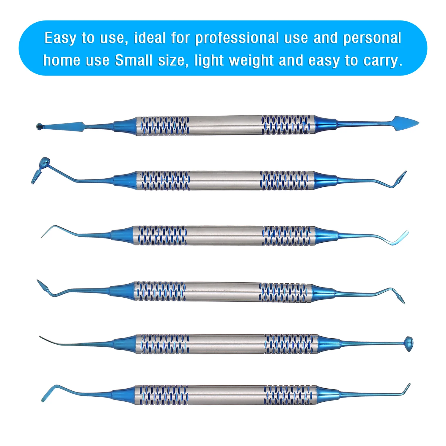 6 шт. зубная композитная смола для наполнения шпателем с титановым покрытием, набор наполнителя из смолы с толстой ручкой, набор для восстановления, стоматологический инструмент