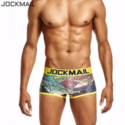 Jockmail бренд цифровой печати мужские Нижнее Бельё для девочек боксеры Мужские шорты для купания сексуальные Calzoncillos Hombre Cueca боксер гей Нижнее