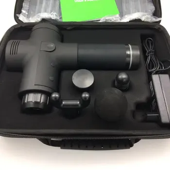 

Fascia Gun Muscle Relaxer Electric Shock Grab Massage Gun Fitness Rod Deep Vibration 3 Files 4 Head, 24V