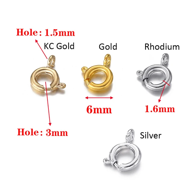 10-20pcs 6mm Gold Spring Ring Clasp With Open Jump Ring Jewelry Clasp For  Chain Necklace Bracelet Connectors Jewelry Making Diy - Jewelry Findings &  Components - AliExpress