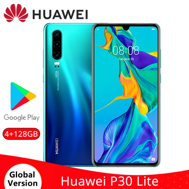 Original HUAWEI P30 Lite 4GB 128GB Mobile Phone Kirin710 Octa Core EMUI 9.0 6.15&quot FHD Display 32MP Front Camera 3340mAh Battery |