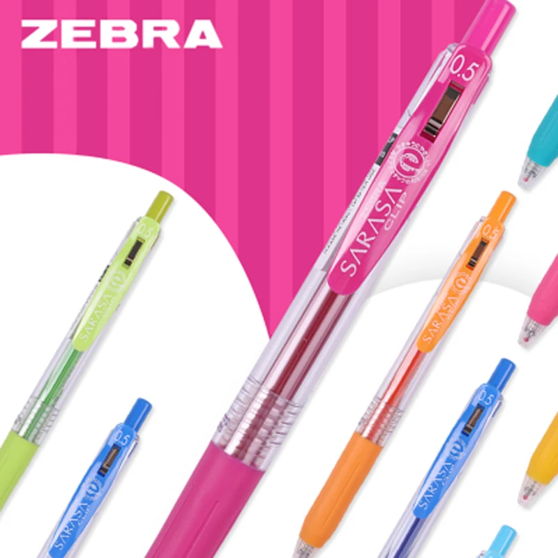 1 шт. Zebra JJ15 Sarasa, гелевая ручка с зажимом, 0,5 мм, гелевые ручки, разные цвета, Товары для офиса и школы