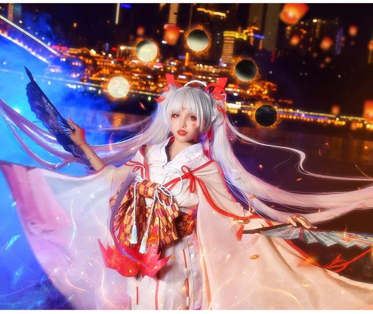 Горячая игра Onmyoji SSR Shiranui Diver Ali кимоно Косплей Костюм Униформа платье Хэллоуин