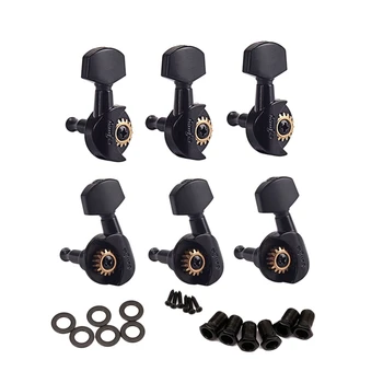 

6Pcs / Set 3R3L Guitar Open String Tuning Pegs Keys Machine Heads Tuners R 1:18 Guitar Accessories