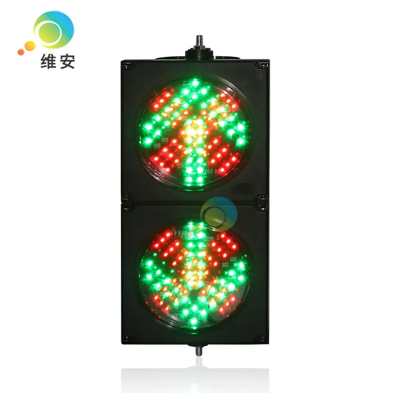 

New design AC85-265V 200mm two aspects red cross green arrow signal parking lots LED traffic light