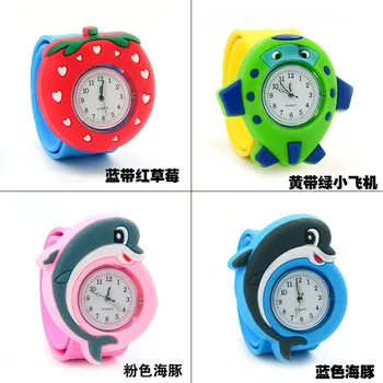 

Children's Patting Table The Silicone Cartoon Children Watch 1-12 Digital Dial Kids Watches
