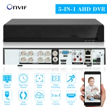 Аналоговая камера высокого разрешения CVI TVI NVR HVR 5-в-1 DVR 8CH 1080P видеомагнитофон ONVIF P2P подключением к телефону мониторинга для видеонаблюдения Системы комплект