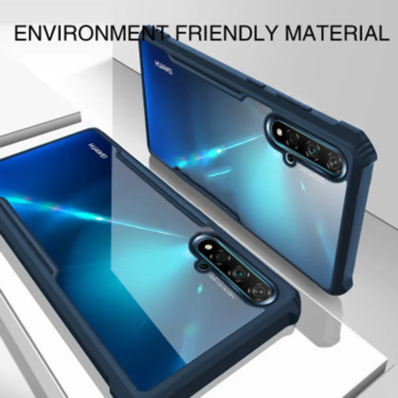 Чехол для Huawei Nova 5T 4e Прозрачный ударопрочный чехол акриловый бампер мягкий Honor 20s