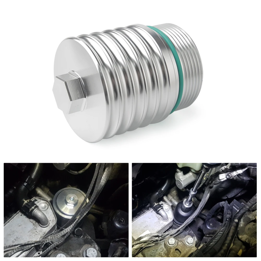 Oil Filter Adapter VAG DSG DQ250 Gearbox Billet Oil Filter Housing Upgrade Heat Sink for VW SEAT SKODA Audi 2.0 Liter TFSI (EA113 EA888) Motor