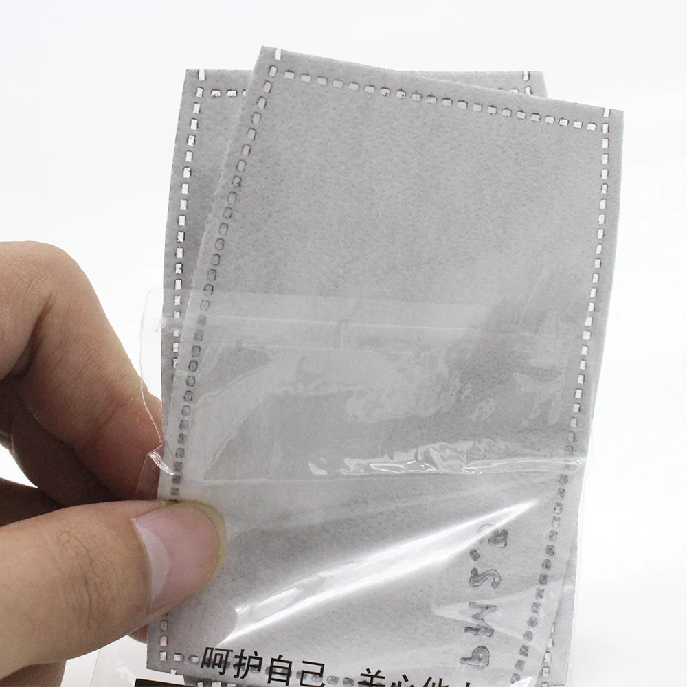2 шт./компл. PM2.5 Анти-Туман Маска для полости рта Сменный фильтр-ломтика 5 слоев Нетканые Детские фильтра с активированным углем