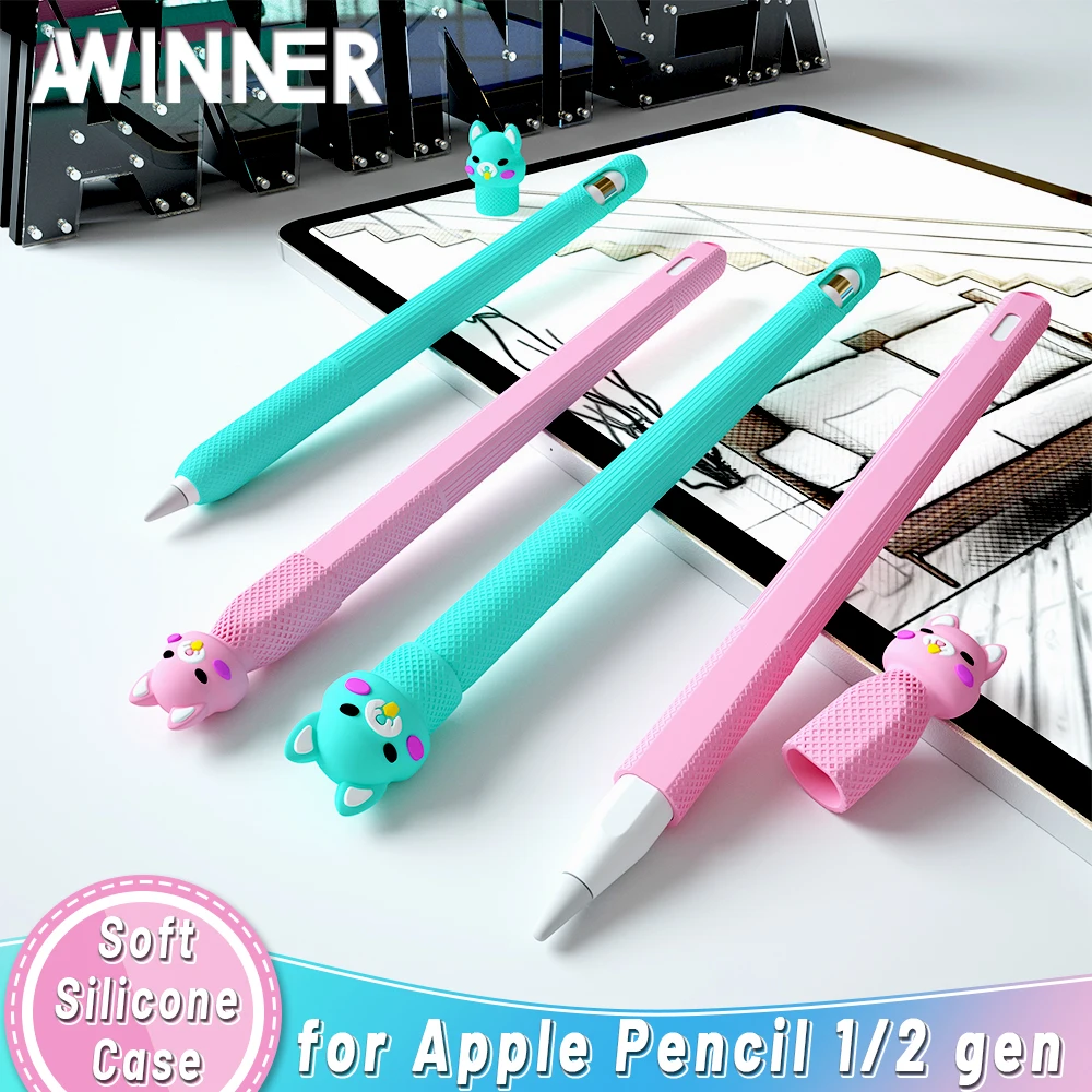 Protective Case For Apple Pencil 1 2 Anti-lost Anti-Shock Silicone Sleeve Cover For ipad Tablet