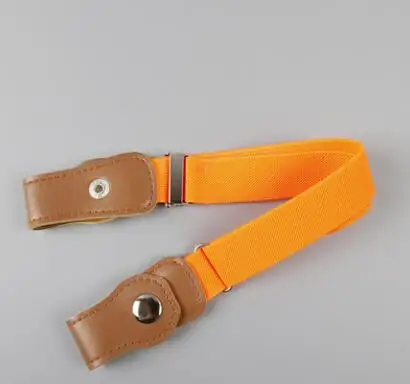 orange Детский Эластичный пояс без пряжки, г., эластичный пояс без пряжки для детей ясельного возраста, регулируемый пояс для мальчиков и девочек, джинсовые штаны - Цвет: orange
