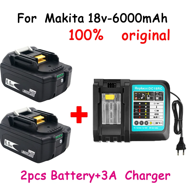 Аккумуляторная батарея BL1860 18 в 6000 мАч литий-ионная для Makita 6 Ач BL1840 BL1850 BL1830 BL1860B LXT400