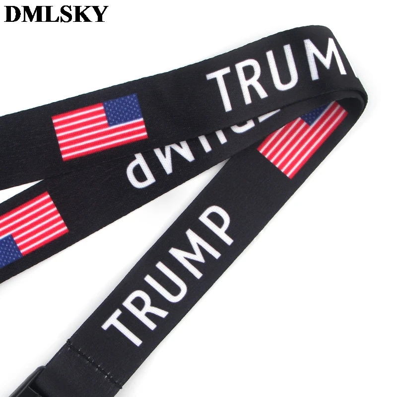 DMLSKY женские и мужские телефонные ремешки trump брелки ремешок для ключей значок ID карты Держатели цепи телефон Веревка M3950