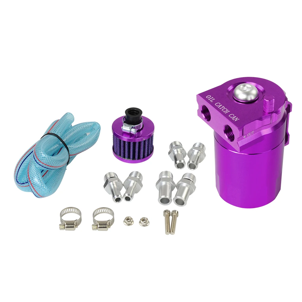 Озадаченный алюминиевый маслоуловитель резервуар/масляный бак с фильтром Универсальный WLR-TK64 - Цвет: PURPLE