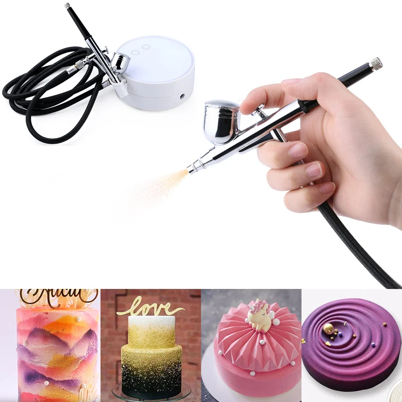 Cake Airbrush for Decoration Kit Chocolate Mousse Pigment Spray Gun Art Coloring Painted Baking Decorating Tools Set |