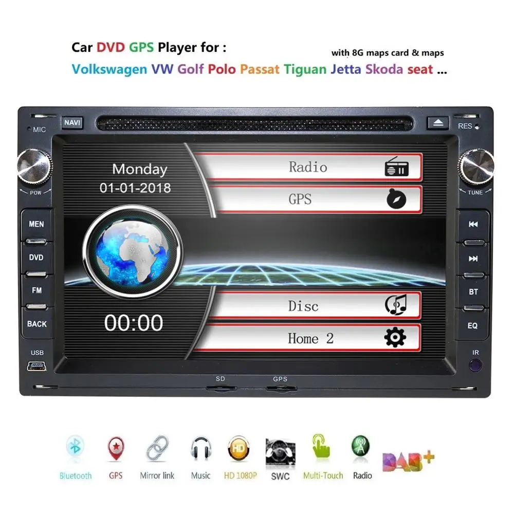 7 ''2 Din 1080P HD Auto DVD GPS Radio Player Für passat B5 2001-2005 sharan JATTA skoda Ford Galaxy mit RDS SWC KARTE KARTE 7 ''2 Din 1080P HD Auto DVD GPS Radio Player Für passat B5 2001-2005 sharan JATTA skoda Ford Galaxy mit RDS SWC KARTE KARTE