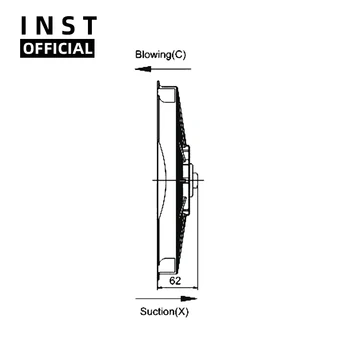 

Air Conditioning Fan AC A/C Blower Motor FOR Rectangle Diameter:289mm 12V