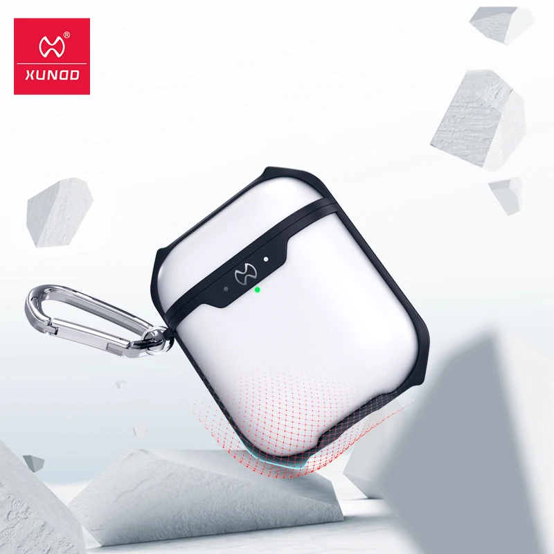 XUNDD Bluetooth Wireless Earphone Case Matte Surface Texture Protective Headphone Case For Airpods Shockproof Cover
