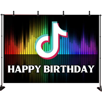 

Musical Symbol Tok Tik Background Backdrop Photo Studio Beating Audio Frequency Birthday Party Photography Photo Studio Banner