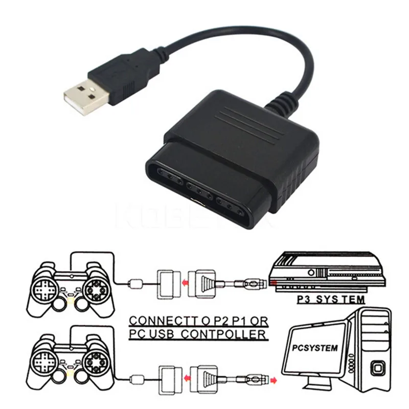 Для PS1 PS2 Dualshock 2 геймпад для 3 PS3 PC USB игровой контроллер адаптер конвертер кабель
