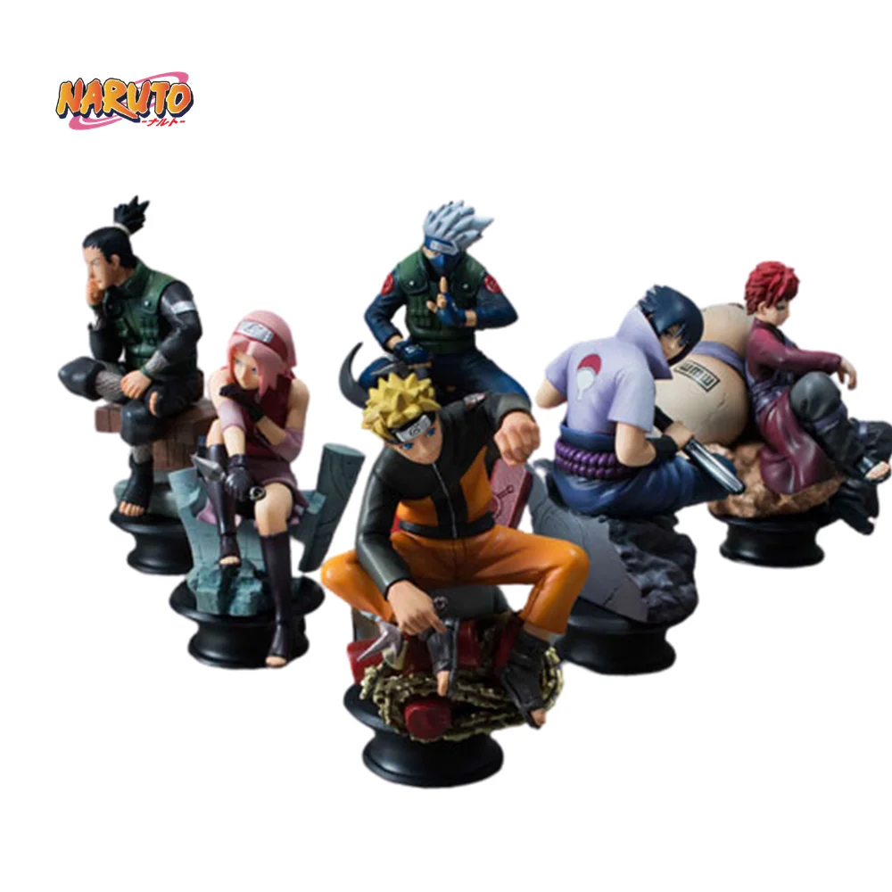 Naruto Anime Figures Kakashi Gaara Hyuga Hinata Sasuke 10cm Uzumaki Itachi Model PVC Toys Action Figma Shippuden Doll Kids Gift