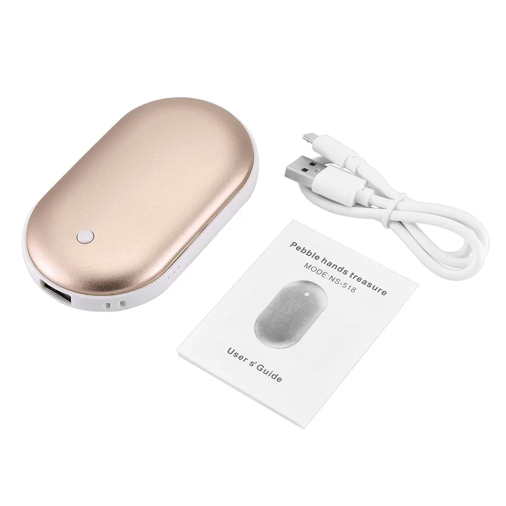 4000/8000 мАч милый USB Перезаряжаемый СВЕТОДИОДНЫЙ Электрический подогреватель для рук, удобный долговечный Мини карманный нагреватель для дома - Цвет: Темно-серый