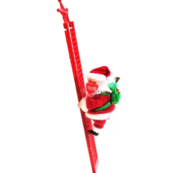 

New Electric Santa Claus Climbing Ladder Doll Xmas Decor Kid Gift 2020 Christmas Decorations For Home Merry Christmas Orname